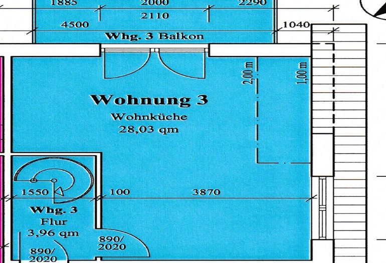 Grundriss der Wohnung 03