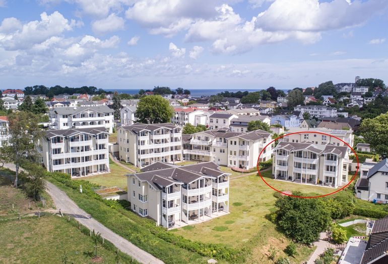 Vogelperspektive zum Haus Rügenscher Bodden