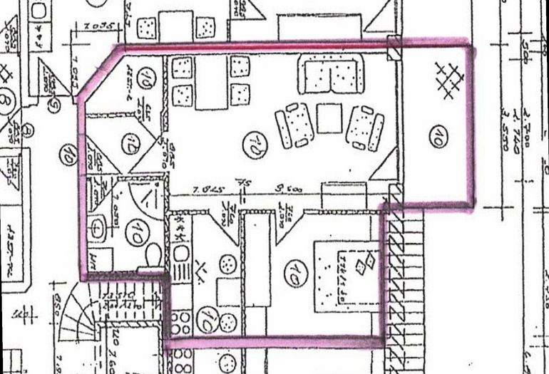 Grundriss der Ferienwohnung 10 Ostseebrise