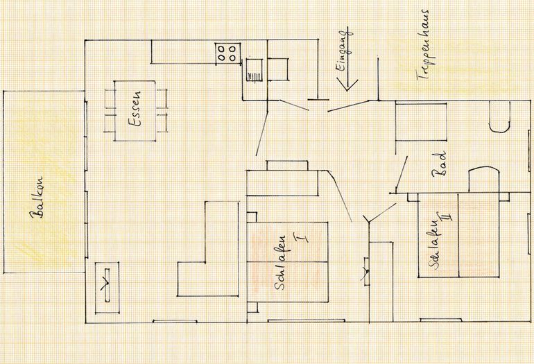 Grundriss der Wohnung