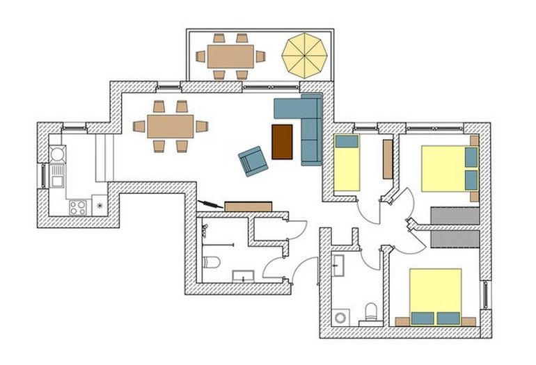 Grundriss der Wohnung