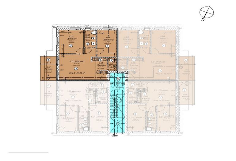 Grundriss der Wohnung 03