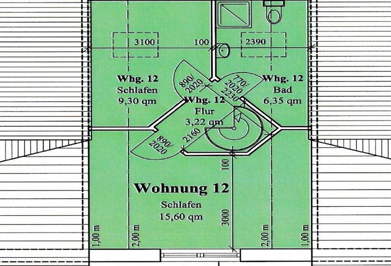 Grundriss der Ferienwohnung